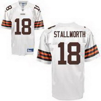 Cheap Cleveland Browns 18 Donte Stallworth White Football Jersey For Sale