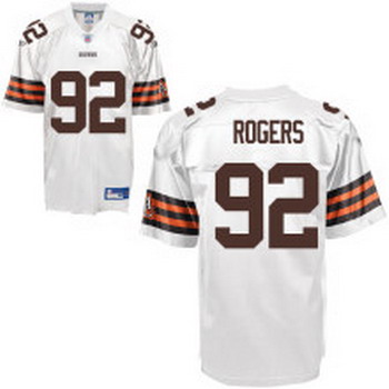 Cheap Cleveland Browns 92 Shaun Rogers white jerseys For Sale
