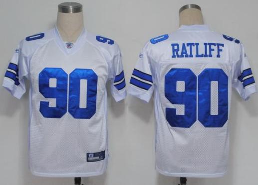Cheap Dallas Cowboys 90 Ratliff White NFL Jerseys For Sale
