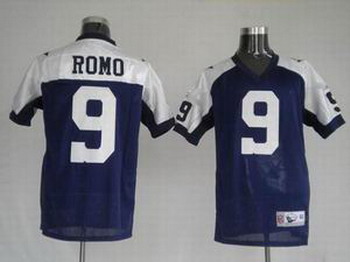 Cheap Dallas Cowboys 9 Tony Romo blue thanksgivings jerseys For Sale