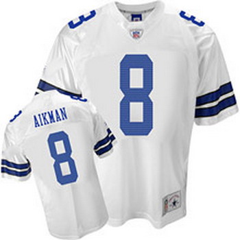 Cheap Dallas Cowboys 8 T.Aikman White Jersey For Sale
