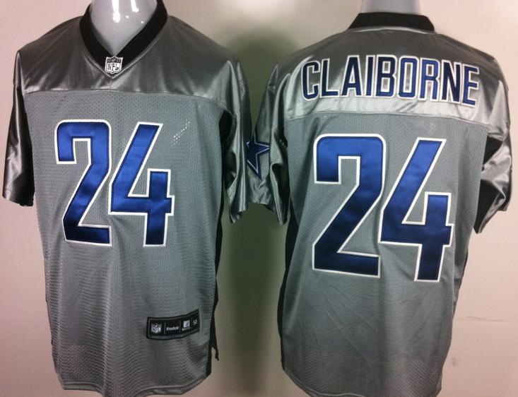 Cheap Dallas Cowboys 24 Morris Claiborne Grey Shadow NFL Jerseys For Sale