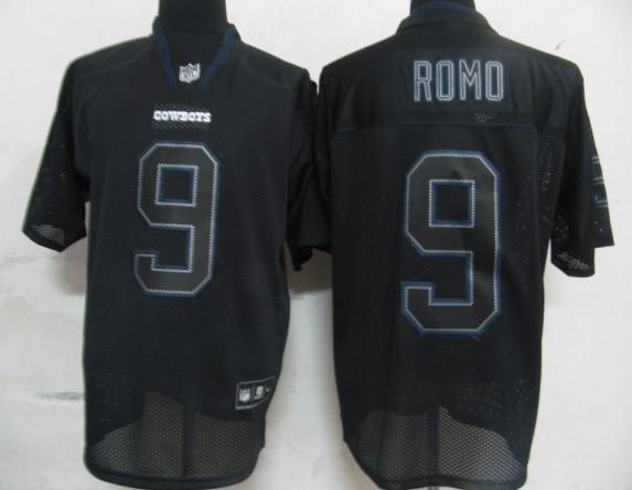 Cheap Dallas Cowboys 9 Romo Lights Out BLACK Jerseys For Sale