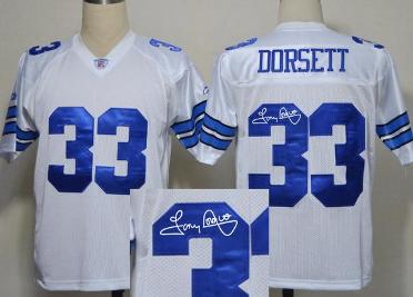 Cheap Dallas Cowboys 33 Tony Dorsett White Throwback M&N Signed NFL Jerseys For Sale