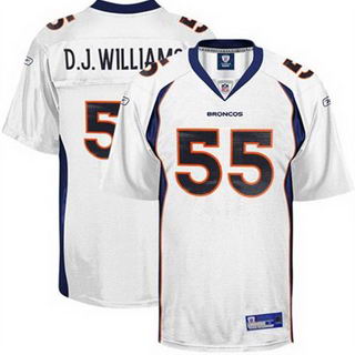 Cheap Denver broncos 55 D.J. Williams White NFL Jersey For Sale