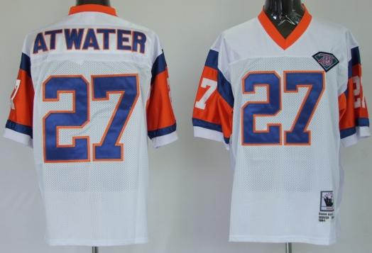 Cheap Denver Broncos 27 Steve Atwater White 75TH Throwback Jersey For Sale