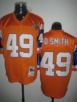 Cheap Denver Broncos 49 D.Smith Orange Jersey Throwback For Sale