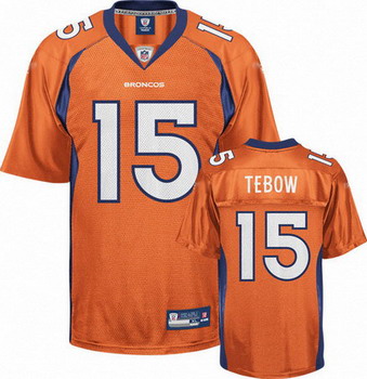 Cheap Denver Broncos 15 Tim Tebow Orange Jersey For Sale