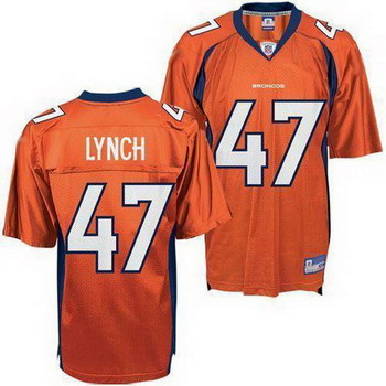 Cheap Denver Broncos 47 John Lynch Orange Football Jersey For Sale