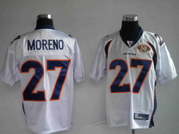 Cheap Denver Broncos 27 Knowshon Moreno White 50th Jerseys For Sale