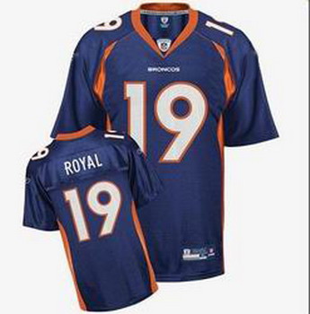 Cheap Denver Broncos 19 Eddie Royal Blue Jersey For Sale