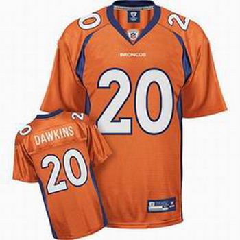 Cheap Denver Broncos 20 Brian Dawkins orange Jersey For Sale