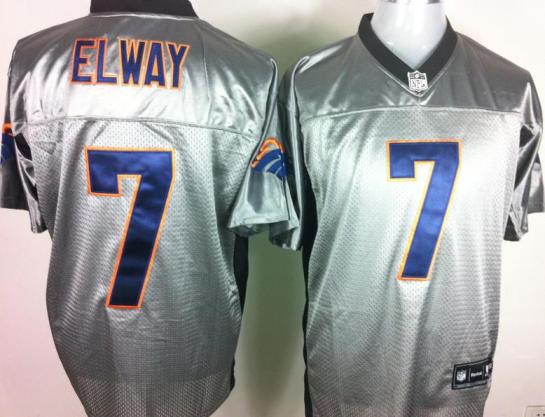 Cheap Denver Broncos 7 John Elway Grey Shadow NFL Jerseys For Sale