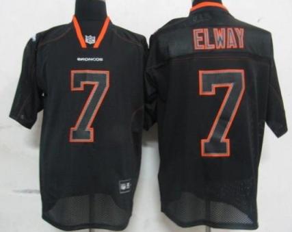 Cheap Denver Broncos 7 Elway Lights Out BLACK Jerseys For Sale