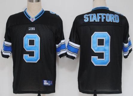 Cheap Detroit Lions 9 Matthew Stafford Black NFL Jerseys For Sale