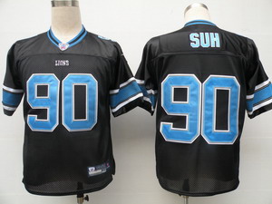 Cheap Detroit Lions 90 Ndamukong Suh black Jersey For Sale