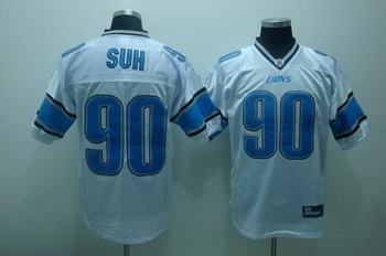 Cheap Detroit Lions 90 Ndamukong Suh white Authentic Jerseys For Sale