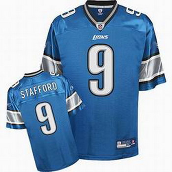 Cheap Detroit Lions 9 STAFFORD blue Jersey For Sale
