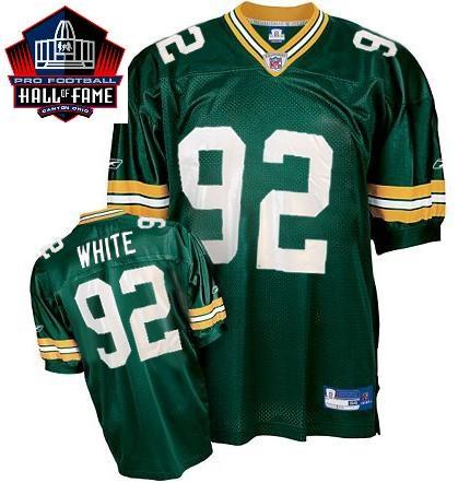 Cheap Green Bay Packers 92 Reggie White Green Hall Of Fame Class Jersey For Sale