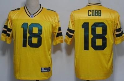 Cheap Green Bay Packers 18 Randall Cobb Yellow Jersey For Sale