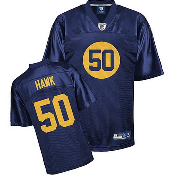 Cheap Green Bay Packers 50 A.J. Hawk Blue Jersey For Sale