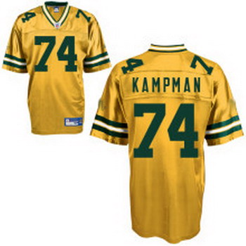 Cheap Green Bay Packers 74 Aaron Kampman yellow Jersey For Sale