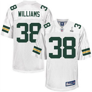 Cheap Green Bay Packers 38 Tramon Williams 2011 Super Bowl XLV jersey White For Sale