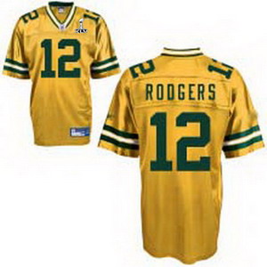 Cheap jerseys Green Bay Packers 12 Aaron Rodgers yellow Super Bowl XLV Jerseys For Sale