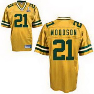 Cheap Green Bay Packers 21 Charles Woodson yellow Super Bowl XLV Jerseys For Sale