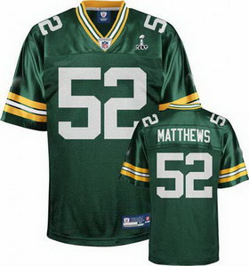 Cheap Clay Matthews Jersey Green 52 Green Bay Packers Super Bowl XLV Jersey For Sale