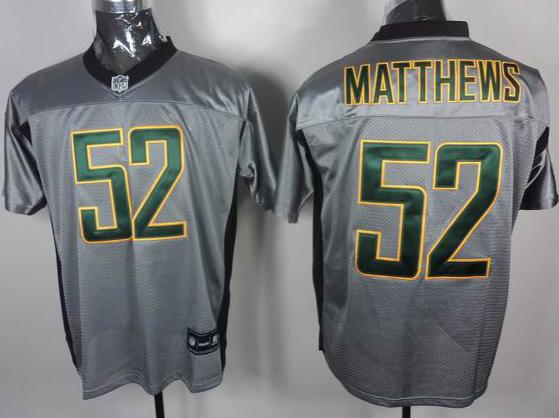 Cheap Green Bay Packers 52 Clay Matthews Grey NFL Jerseys For Sale