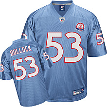 Cheap Houston Oilers 53 Keith Bulluck Blue 50th Anniversary Jersey For Sale