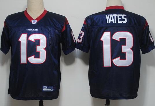 Cheap Houston Texans 13 Yates Blue NFL Jerseys For Sale