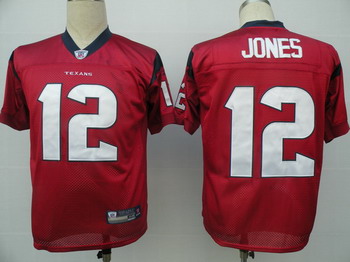 Cheap Houston Texans 12 Jacoby Jones Red Jerseys For Sale