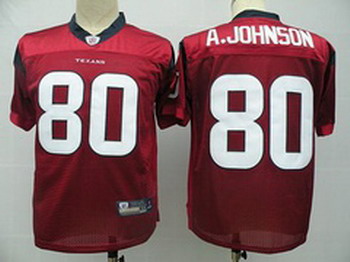 Cheap Houston Texans 80 A.Johnson Red Jerseys For Sale