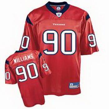Cheap Houston Texans Williams 90 Red Jersey For Sale