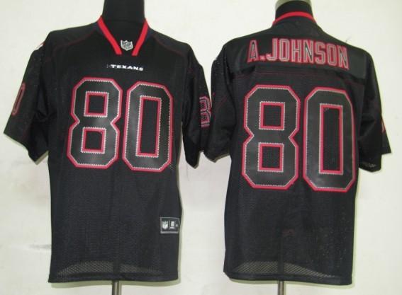 Cheap Houston Texans 80 Andre Johnson Lights Out BLACK Jerseys For Sale
