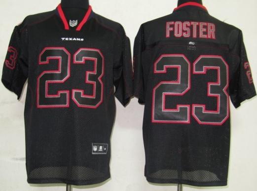 Cheap Houston Texans 23 Foster Black Lights Out BLACK Jerseys For Sale