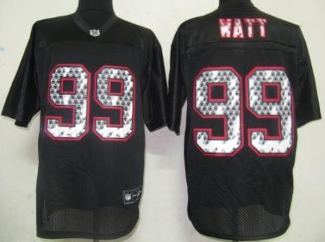 Cheap Houston Texans 99 Watt Black United Sideline Jerseys For Sale