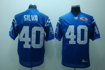 Cheap Indianapolis Colts 40 silva blue superbowl jerseys For Sale