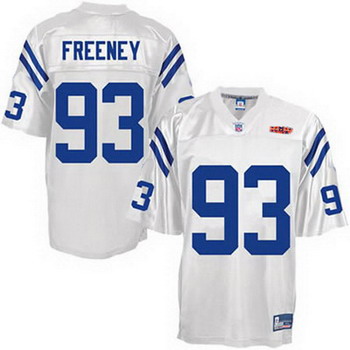 Cheap Indianapolis Colts 93 Dwight Freeney White super bowl Jersey For Sale