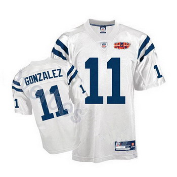 Cheap Indianapolis Colts 11 Anthony Gonzalez White Super Bowl XLIV Jersey For Sale