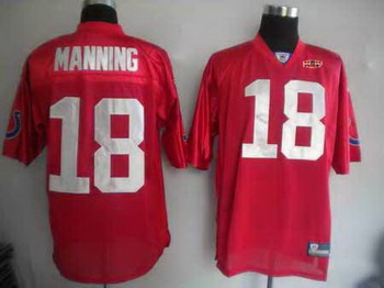 Cheap Indianapolis Colts 18 Peyton Manning red 2010 superbowl Jerseys For Sale