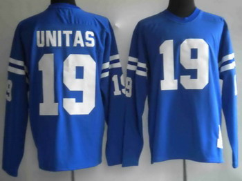 Cheap Indianapolis Colts 19 UNITAS blue mitchell and ness For Sale