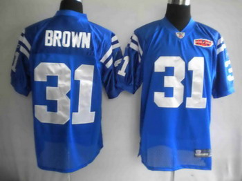 Cheap Super bowl Indianapolis Colts 31 BROWN blue Jerseys For Sale