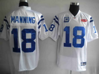 Cheap Super bowl Indianapolis Colts 18 Peyton Manning White Jerseys For Sale