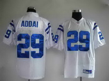 Cheap Indianapolis Colts 29 Joseph Addai white Jerseys For Sale