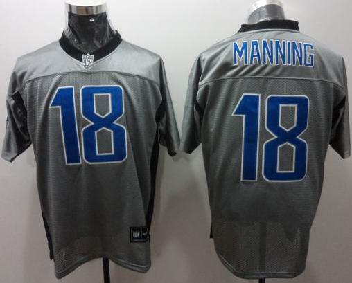 Cheap Indianapolis Colts 18 Peyton Manning Grey NFL Jerseys For Sale