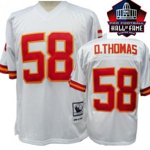 Cheap Kansas City Chiefs 58 Derrick Thomas White Hall Of Fame Class Jersey For Sale