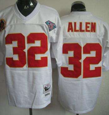 Cheap Kansas City Chiefs 32 Marcus Allen White 75TH Throwback Jersey For Sale